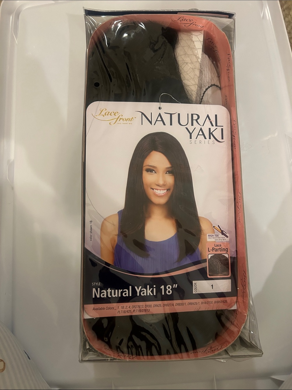 Natural Yaki 18" Lace Front Wig - Black